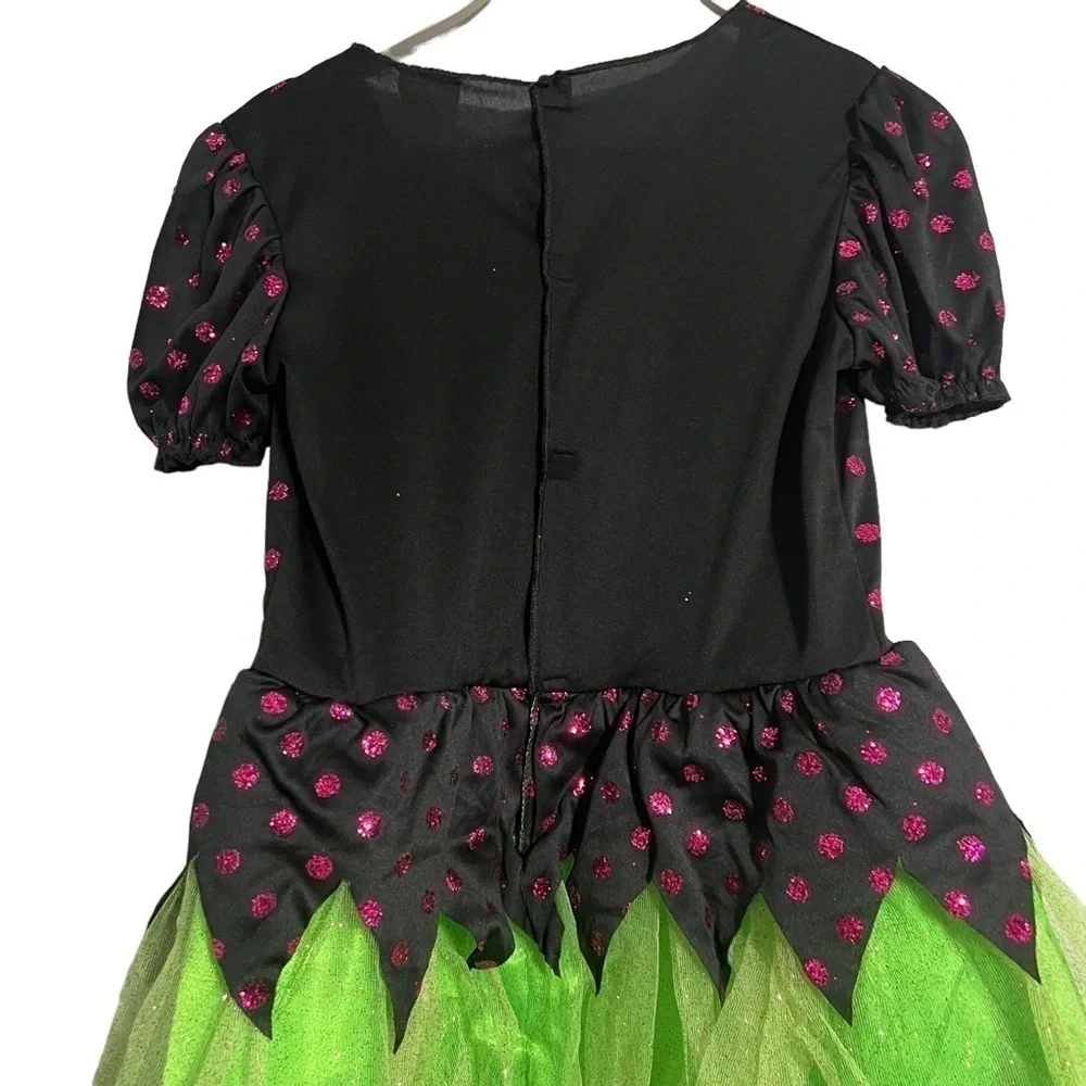Girls Witch polka dot costume large